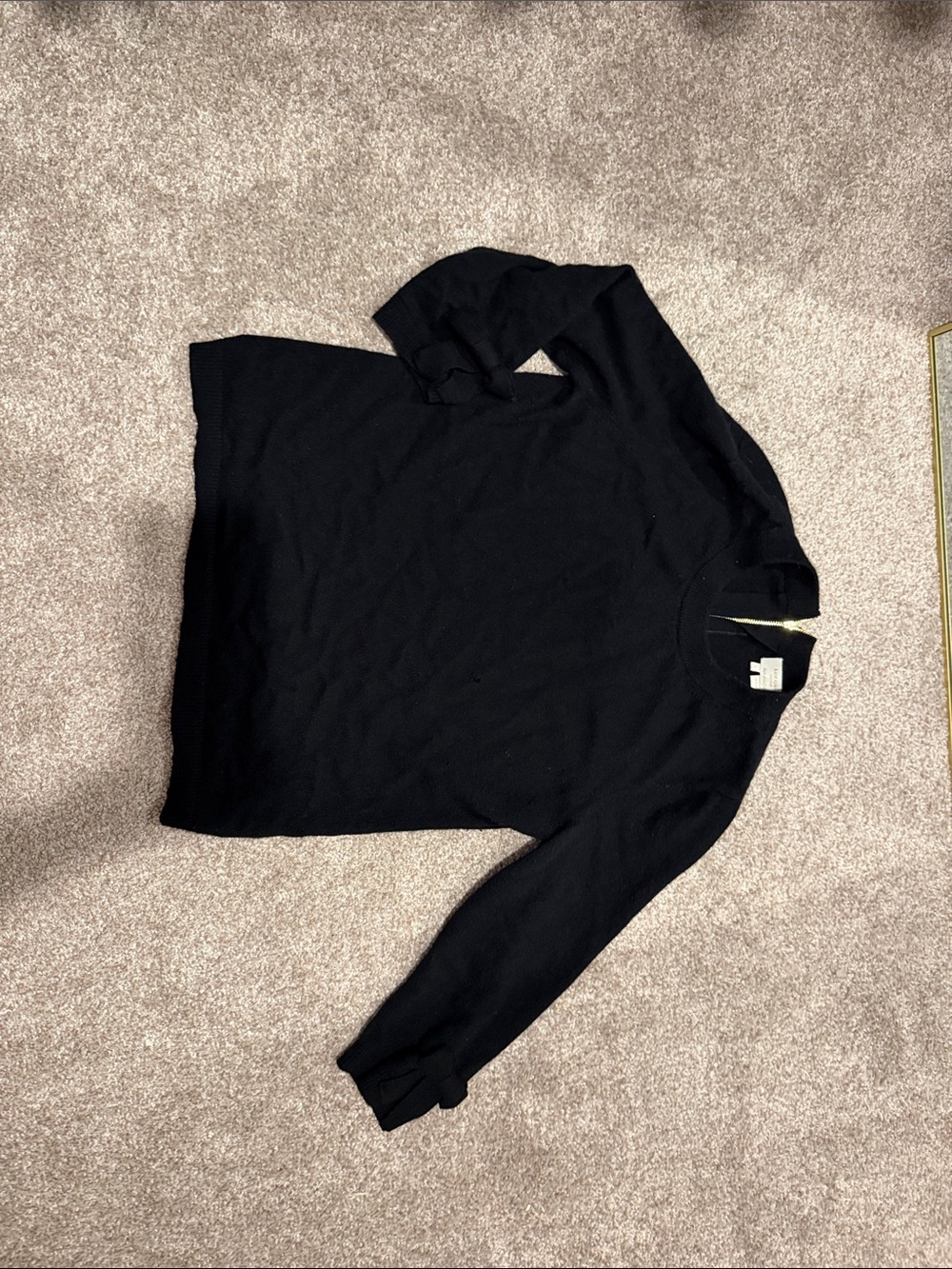 kate spade Black Long Sleeve Knit Top